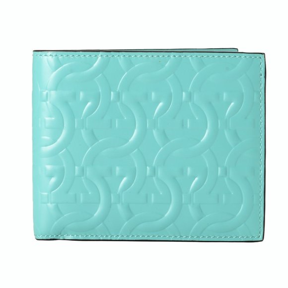 Salvatore Ferragamo Men´s Turquoise Blue Logo Print...